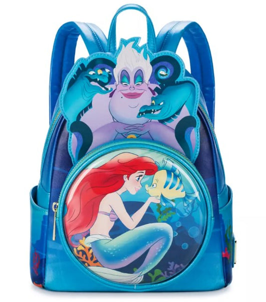 The Little Mermaid 35th Anniversary Glow-in-the-Dark Loungefly Mini Backpack