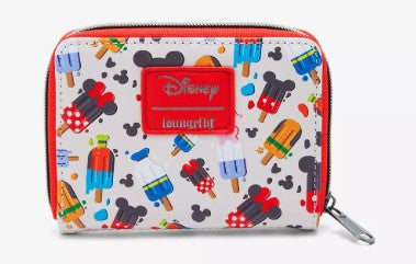 Loungefly Disney Mickey Mouse & Friends Popsicle Mini Zipper Wallet